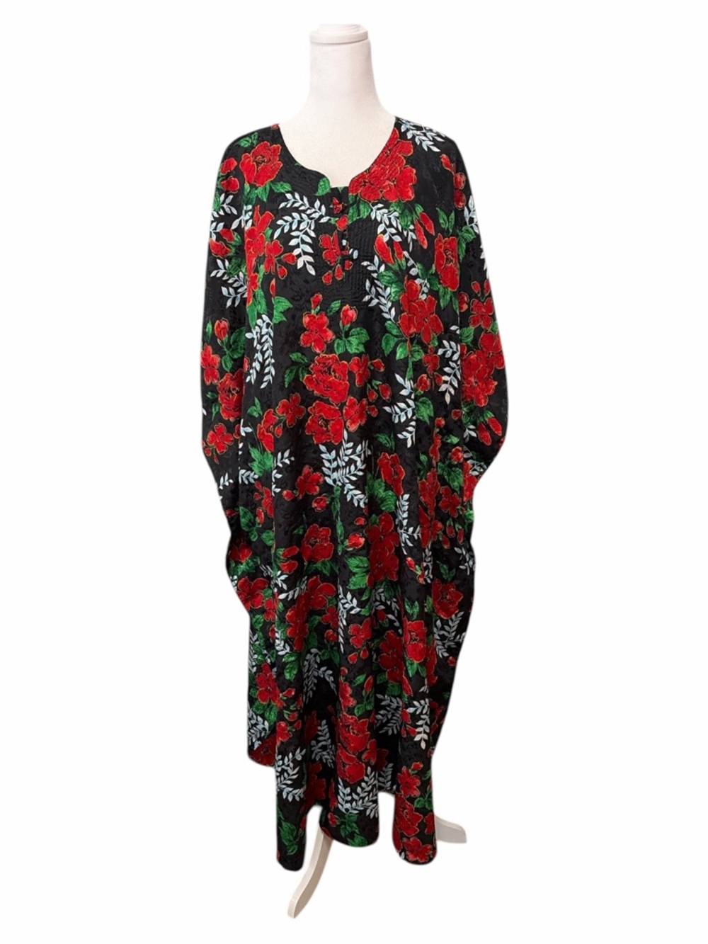 Vintage Simply Basic Floral Mumu Caftan House Dress
